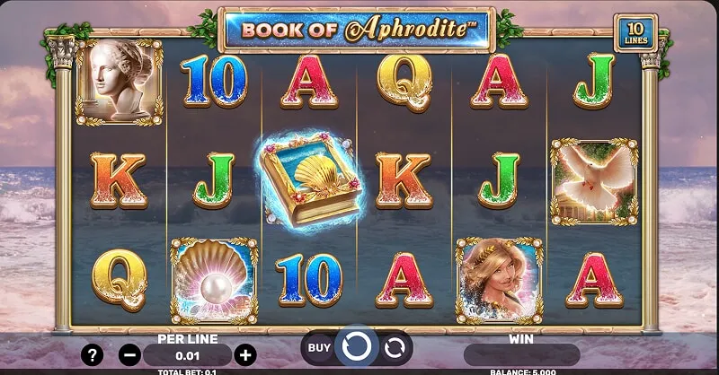 Symbole im Spielautomaten „Book of Aphrodite”