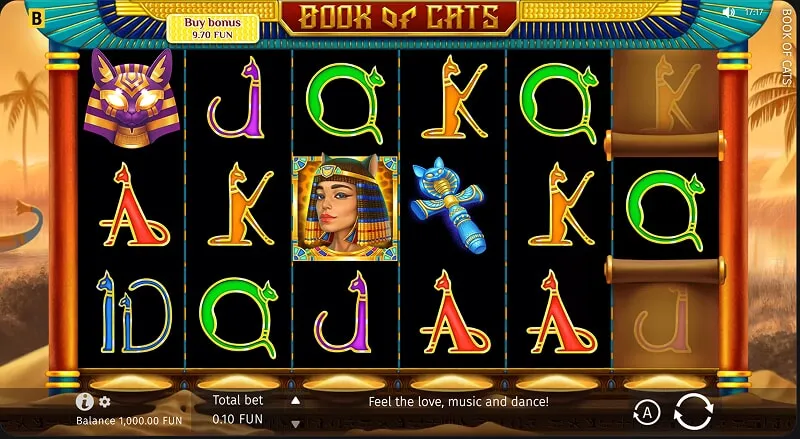 Simboli e vincite nella slot Book of Cats