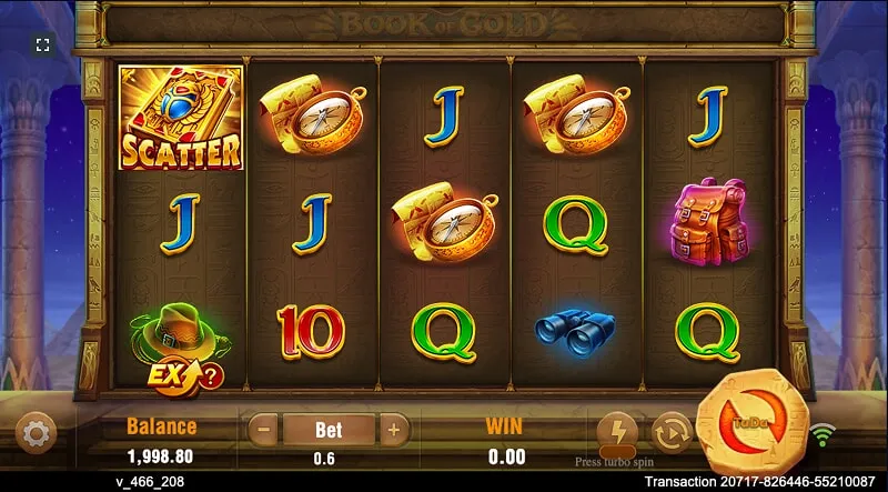 Gestão do Slot Book of Gold