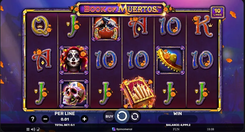 Book of Muertos oyununu nerede oynayabilirim?