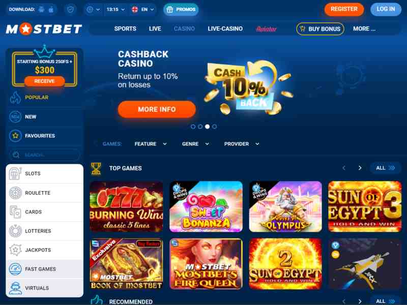 Play Book of Dead at Mostbet online casino