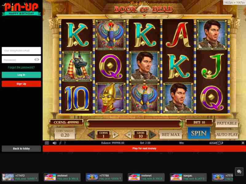 Play Book of Dead at Pin-up online casino