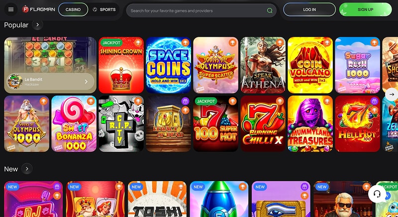 Ключевые особенности казино Flagman