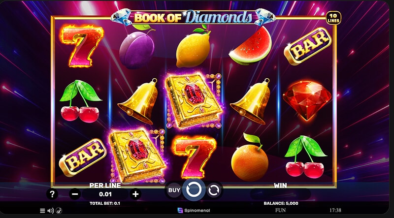 Символы слота Book of Diamonds