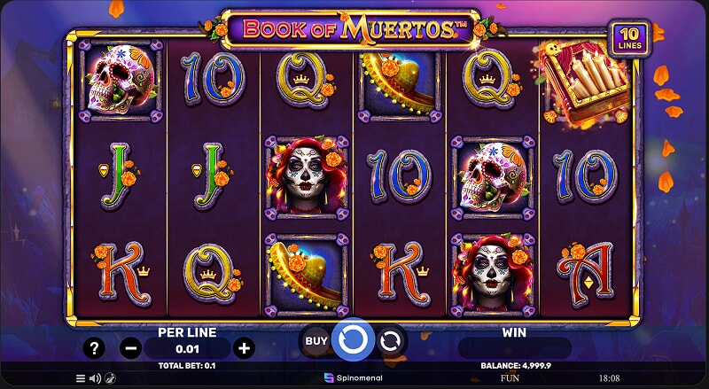 Символы слота Book of Muertos