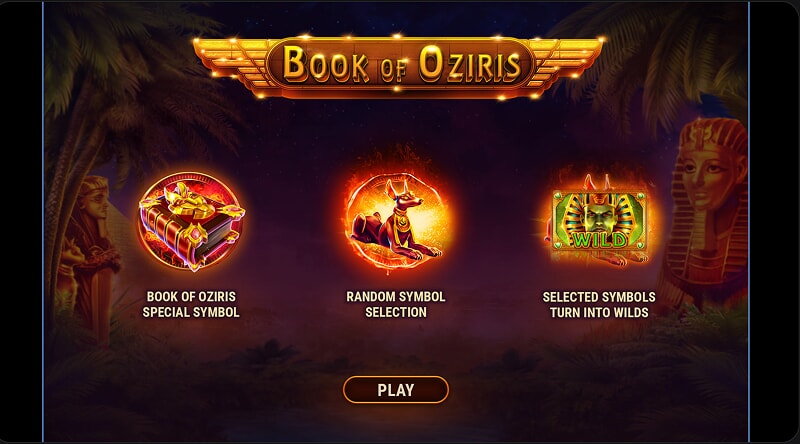 Управление и базовые правила в слоте Book of Oziris