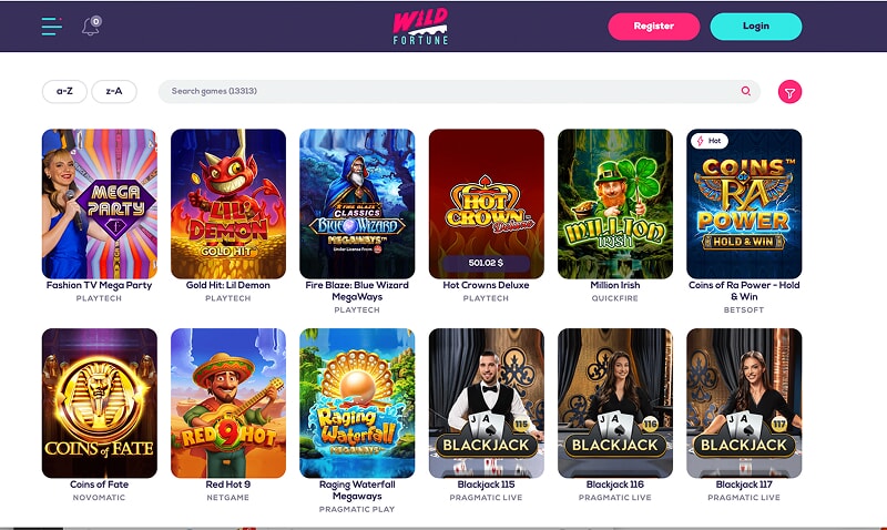 Ключевые особенности казино Wild Fortune