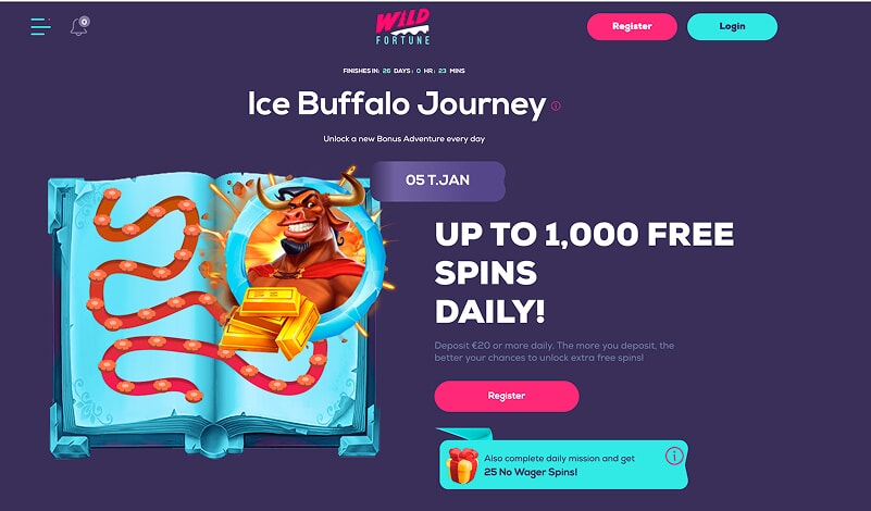 Языковые версии сайта Wild Fortune