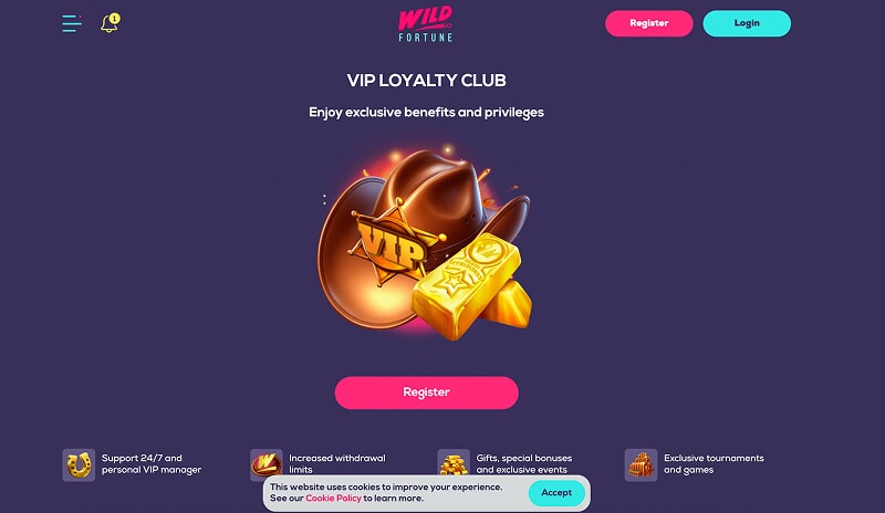 Вывод выигрышей в Wild Fortune